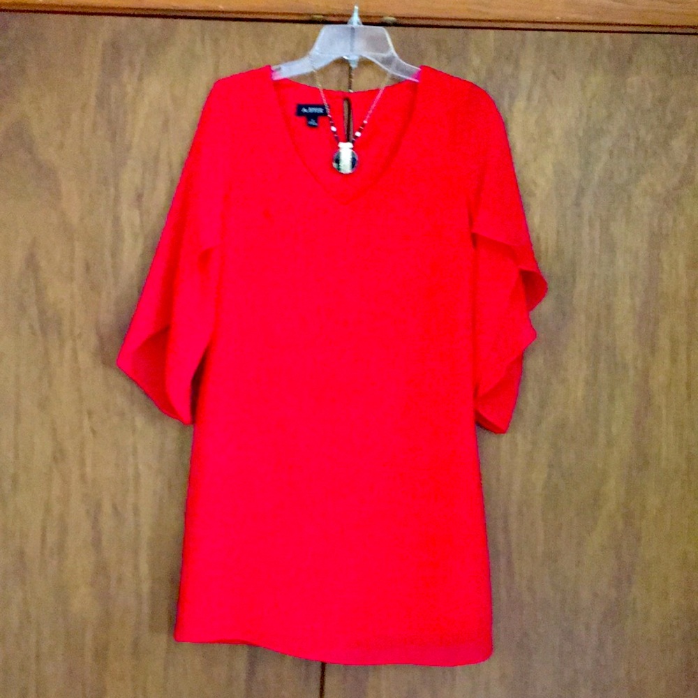 Red dress by Amy Byer